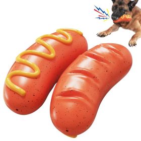 PROKEl Hot Dog Chew Toy for Dogs with Aggressive Chewing Behavior