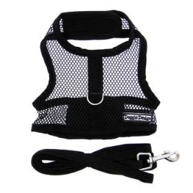 Cool Mesh Dog Harness - Solid Black (Option: Medium)