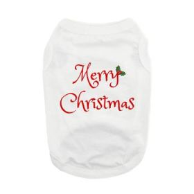 Merry Christmas Dog Shirt - White (Option: Small)
