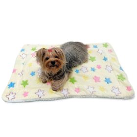 Ultra Plush Colorful Stars Blanket (Color: Yellow, Size: 50" x 30")