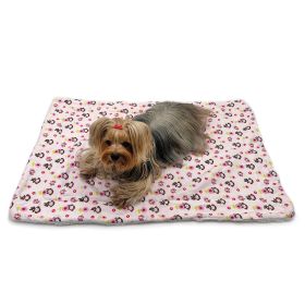 Girly Monkey Flannel/Plush Blanket (Color: Pink, Size: 50" x 30")