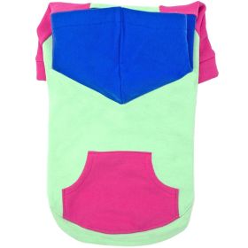 Color-Block Flex Fit Hoodie - Pink on Mint (Option: Small)