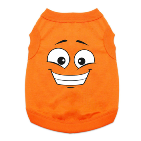Happy Face Dog Shirt - Sunset Orange (Option: Large)