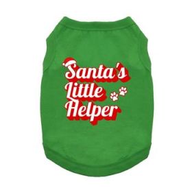 Santa's Little Helper Dog Shirt - Green (Option: Small)