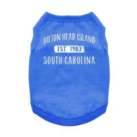 Hilton Head Island, SC Dog Shirt - Blue (Option: 3X-Large)