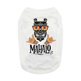 Mahalo Dog Shirt - White (Option: Small)