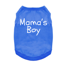 Mama's Boy Dog Shirt - Blue (Option: Large)