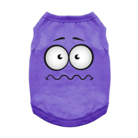 Nervous Face Dog Shirt - Ultra Violet (Option: Small)