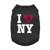 I Love New York Dog Shirt - Black