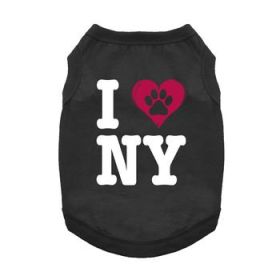 I Love New York Dog Shirt - Black (Option: Large)
