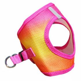 American River Choke Free Dog Harness Ombre Collection (Color: Raspberry Pink and Orange, Size: 2X-Large)