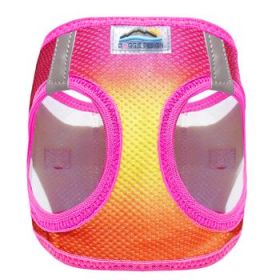 American River Choke Free Dog Harness Ombre Collection (Color: Raspberry Pink and Orange, Size: Medium)