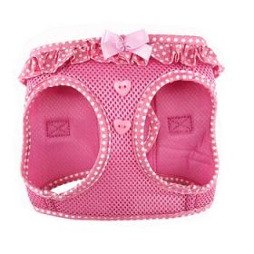 American River Choke Free Dog Harness Polka Dot Collection (Color: Pink Polka Dot, Size: Large)