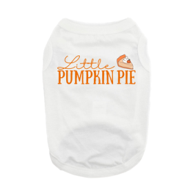 Little Pumpkin Pie Dog Shirt - White (Option: Small)