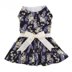 Purple Twilight Hawaiian Dress with Matching Leash (Option: X-Large)