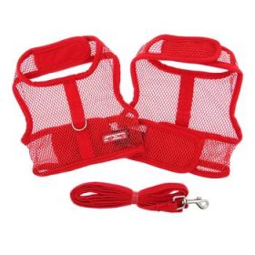 Cool Mesh Dog Harness - Solid Red (Option: Large)