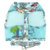 Surfboard Blue and Green Cool Mesh Dog Harness with Matching Leash
